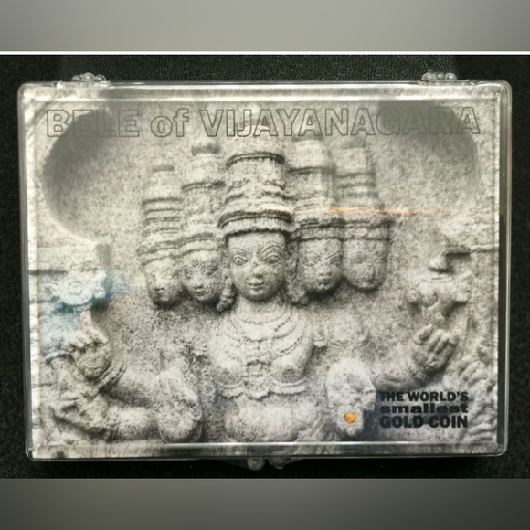The World's Smallest Gold Coin. India Vijayanagara Empire - Picture 1 of 3